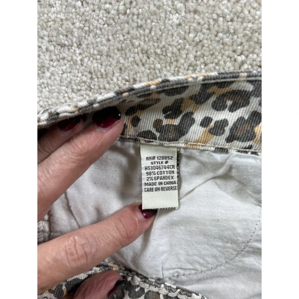 Hot Kiss Womens Size 8 Skylar Skirt Leopard Min Mobwife Raw Hem Thick‎ Stitch